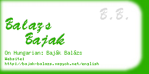 balazs bajak business card